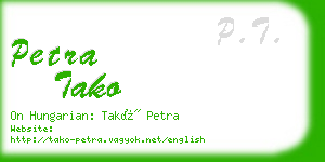 petra tako business card